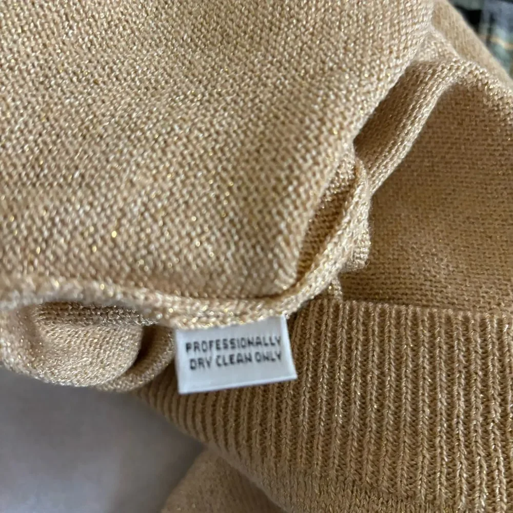 ✨ ST. JOHN BASICS Gold Knit Tank Shell Top | Size Large